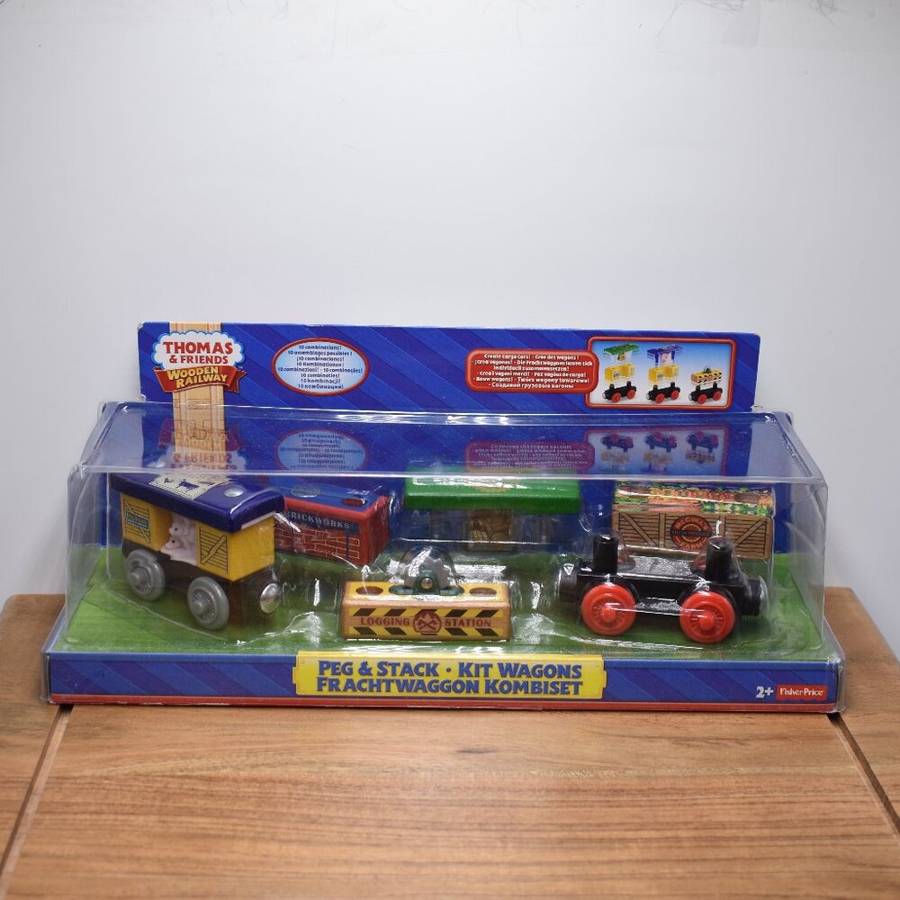 Peg & Stack Kit Wagons Create Cargo Cars Thomas & Friends Wooden Railway Sealed